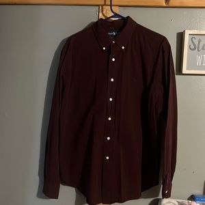 Ralph Lauren Mens Long Sleeve Buttondown Dress Shirt